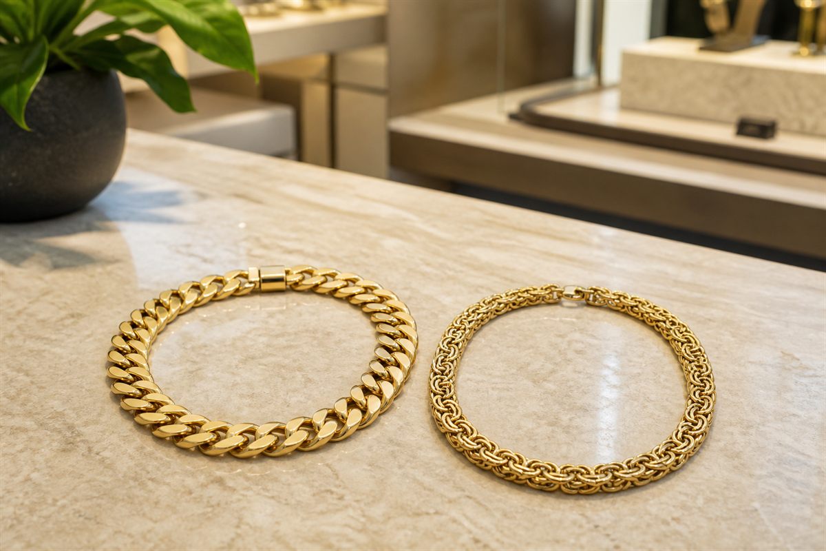 ChainsHouse Miami Cuban vs. Flat Byzantine Chain: Which Necklace Is Right for You?
